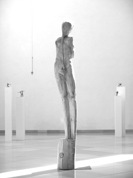 Agnes Keil, Frau, Kirsche, 2008, Höhe 240cm